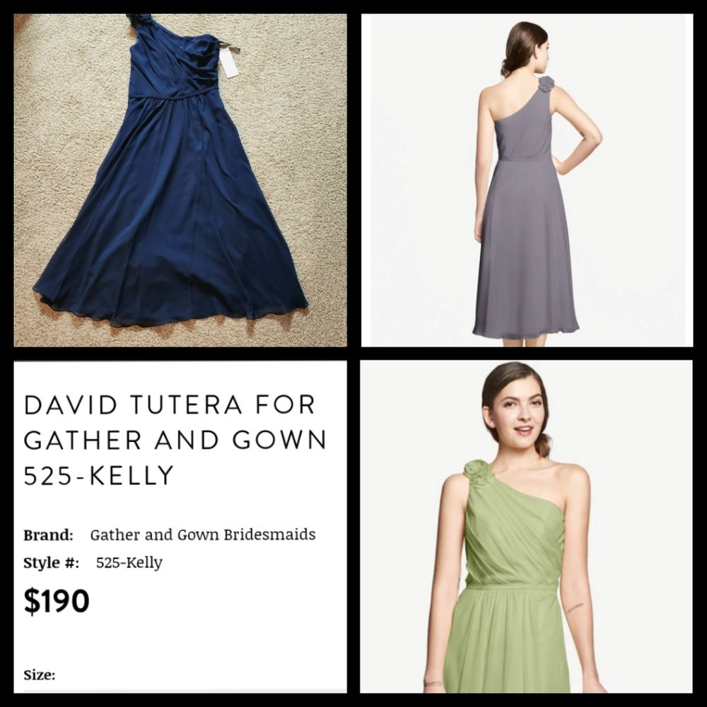 NWT David Tutera for Gather & Gown "Kelly" Size 8 Color navy - Picture 1 of 13